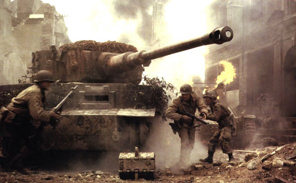 Saving Private Ryan -- tank battle